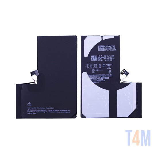 Bateria A3121 para Apple iPhone 15 Pro Max 4422mAh